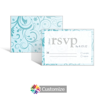 Serenity 5 x 3.5 RSVP Enclosure Card - Reception