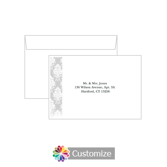 Custom Printing on Wedding Monogram Response Card Envelopes