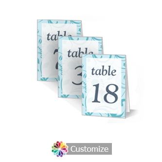 Serenity 2.5 x 3.5 Folded Wedding Table Number
