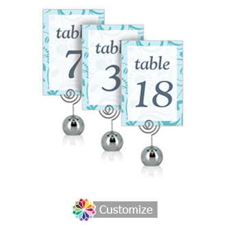 Serenity 3.5 x 5 Flat Wedding Table Number for Stand