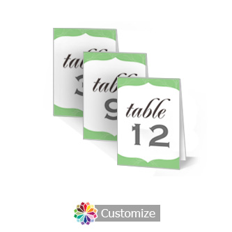 Wave 2.5 x 3.5 Folded Wedding Table Number