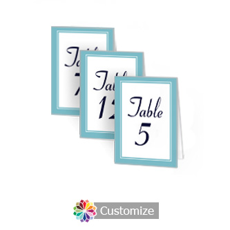 Classical 2.5 x 3.5 Folded Wedding Table Number