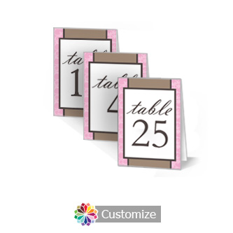 Rococo 2.5 x 3.5 Folded Wedding Table Number