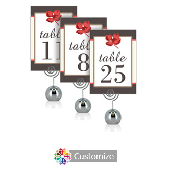 Polka 3.5 x 5 Flat Wedding Table Number for Stand
