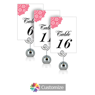 Bold Geometric 3.5 x 5 Flat Wedding Table Number for Stand