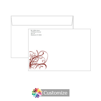 Custom Ornate Ribbons Envelopes for Wedding Invitations