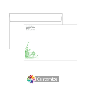 Customizable Floral Vines Envelopes for Wedding Invitations
