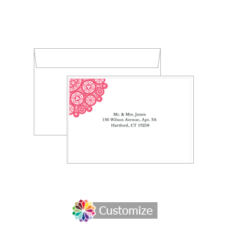 Custom Printing on Wedding Bold Geometric Response Card Envelopes