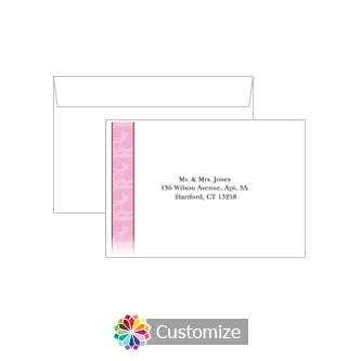 Custom Printing on Wedding Rococo Response Card Envelopes