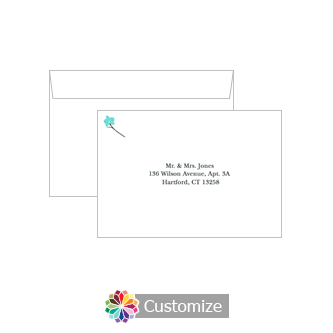 Custom Printing on Wedding Orchid Response Card Envelopes