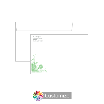 Customizable Floral Vines Envelopes for Wedding Thank You Card
