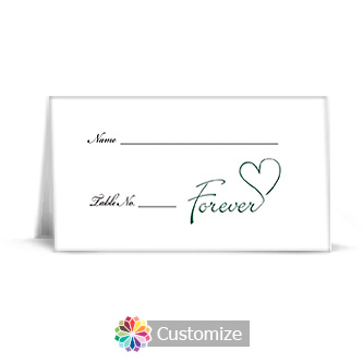 Forever Swirly 3.5 x 2 Wedding Place Card