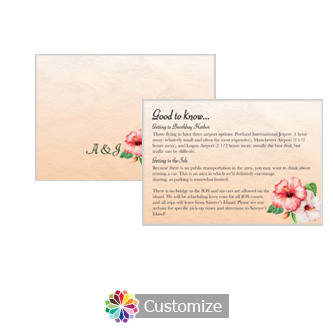 Floral Coralbell Lace 5 x 3.5 Accomodations Enclosure Card