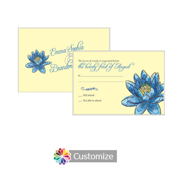 Floral Fairytale Flower 5 x 3.5 RSVP Enclosure Card - Reception