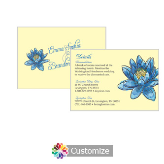 Floral Fairytale Flower 5 x 3.5 Accomodations Enclosure Card