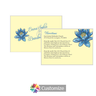 Floral Fairytale Flower 5 x 3.5 Directions Enclosure Card