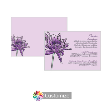 Floral Lovely Lavender 5 x 3.5 Details Enclosure Card
