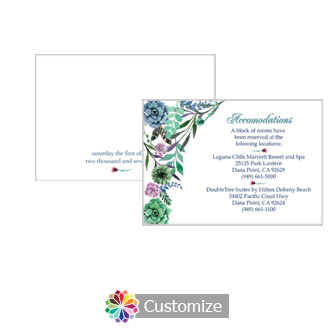 Floral Spring Meadow 5 x 3.5 Accomodations Enclosure Card