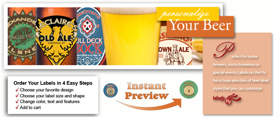 Custom Beer Labels, 6 pack carriers with photo and Personalized Coasters Make your own bottle labels, coasters, boxes customizable with photo, custom text, fonts style and color