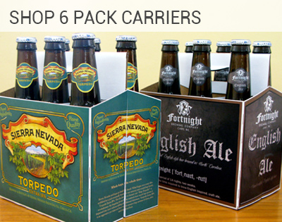 Design your own custom beer bottle boxes. 6 pack carriers