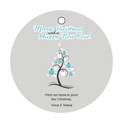 Abstract Christmas Tree Hang Tags