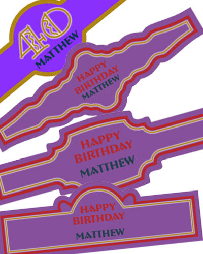 Age Birthday Cigar Band Labels