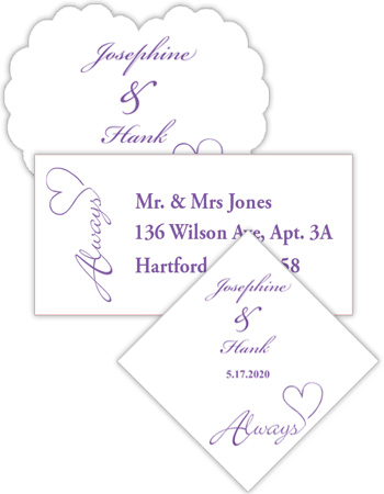 Always Swirly Wedding Labels