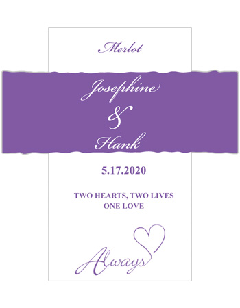 Always Swirly Wine Wedding Labels