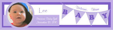 Water Banner Baby Labels 7x1.875