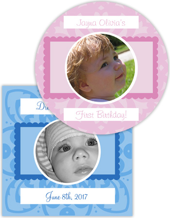 Babe Powder Pink Baby Labels