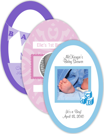 Baby Vertical Oval Labels