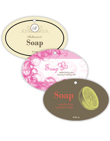 Bath and Body Horizontal Oval Hang Tag