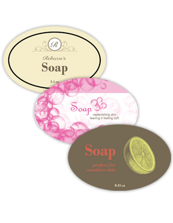 Bath&Body Horizontal Oval Labels