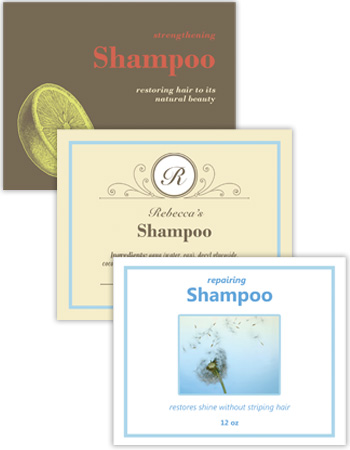 Bath and Body Horizontal Rectangle Labels