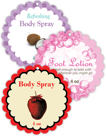 Bath&Body Scalloped Circle Hang Tags