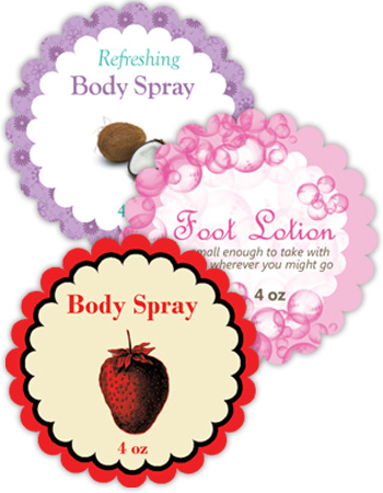 Bath&Body Scalloped Labels