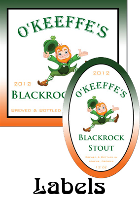 Blackrock Stout Saint Patricks Day Labels