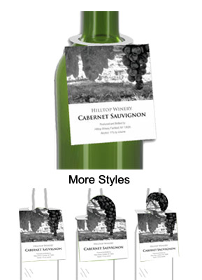 California Wine Bottle Tags