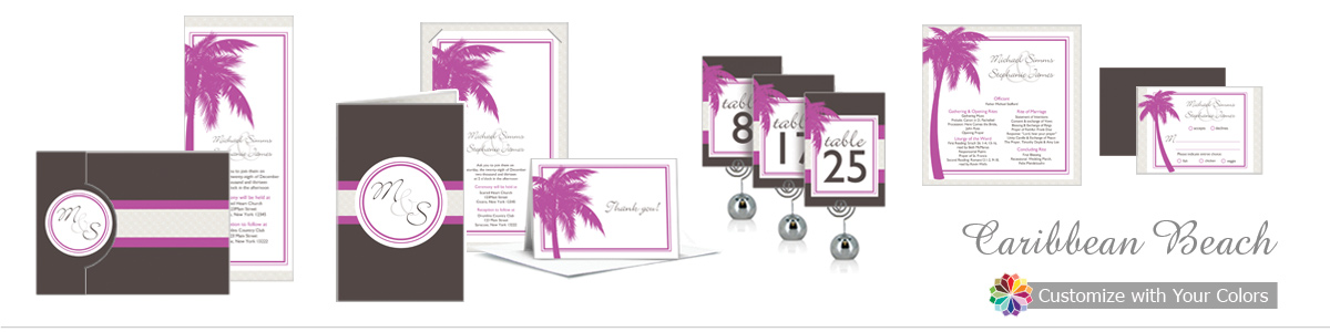 Caribbean Beach Wedding Invitations