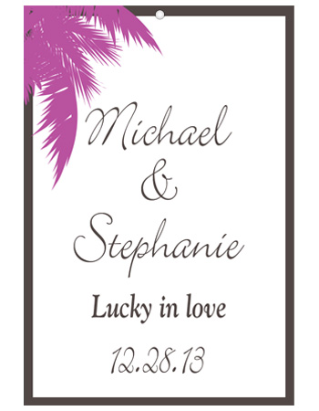 Caribbean Beach Wedding Hang Tag