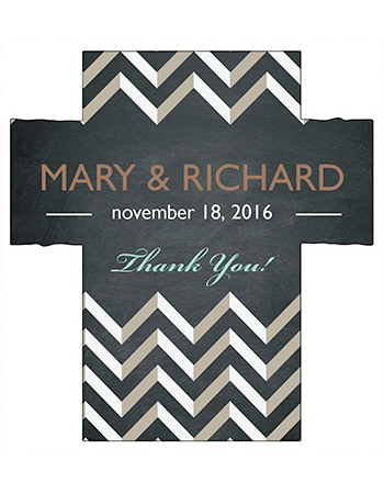 Chalkboard Chevron Wine Wedding Labels