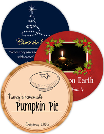 Christmas Circle Labels