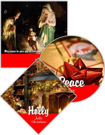 Christmas Photo Labels with Text