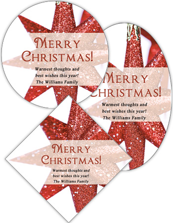 Christmas Star Labels