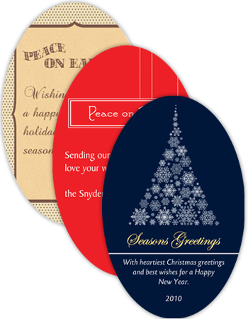 Christmas Vertical Oval Labels