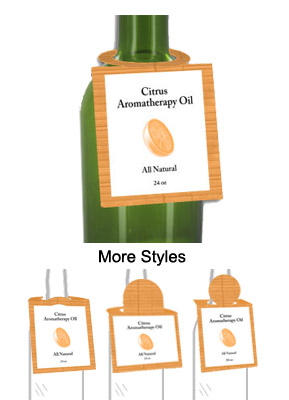 Citrus Aromatherapy Oil Bottle Tags