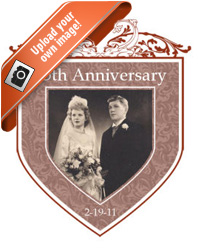 Romanesque anniversary Labels