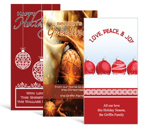 4" x 8" Ornaments Holiday Greeting Cards - business style