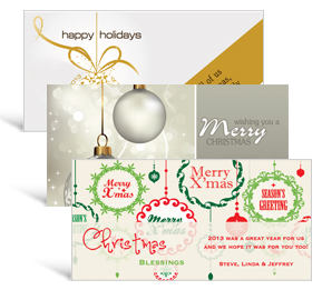 8" x 4" Ornaments Holiday Greeting Cards - business style