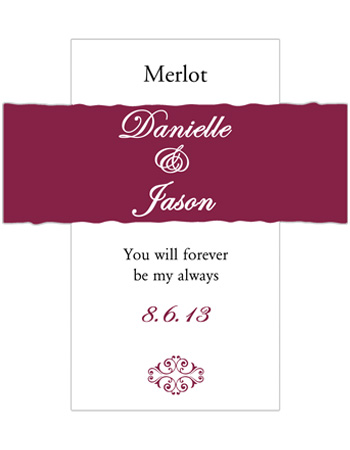 Decor Wine Wedding Labels